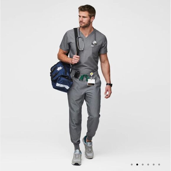 FIGS Tansen‎ Freex Lined Jogger Scrub Pants Navy Small NWT in packaging - Picture 2 of 12